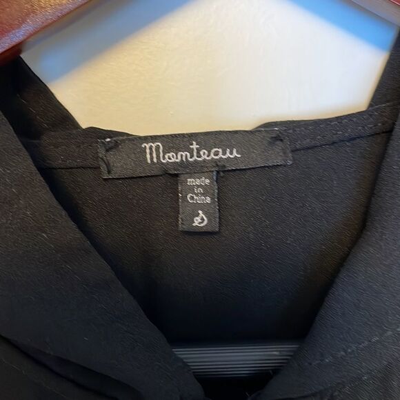 Monteau Thin Black and White Bomber Size Small - Picture 3 of 7